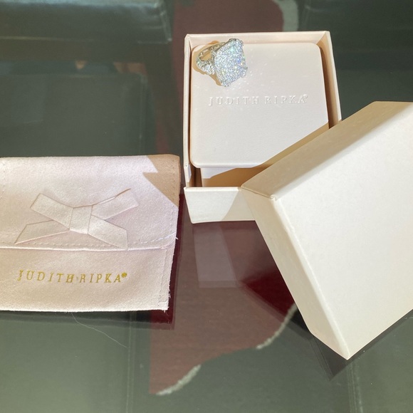 JUDITH RIPKA 18K OLIVIA ALL PAVE DIAMOND RING - Picture 16 of 16